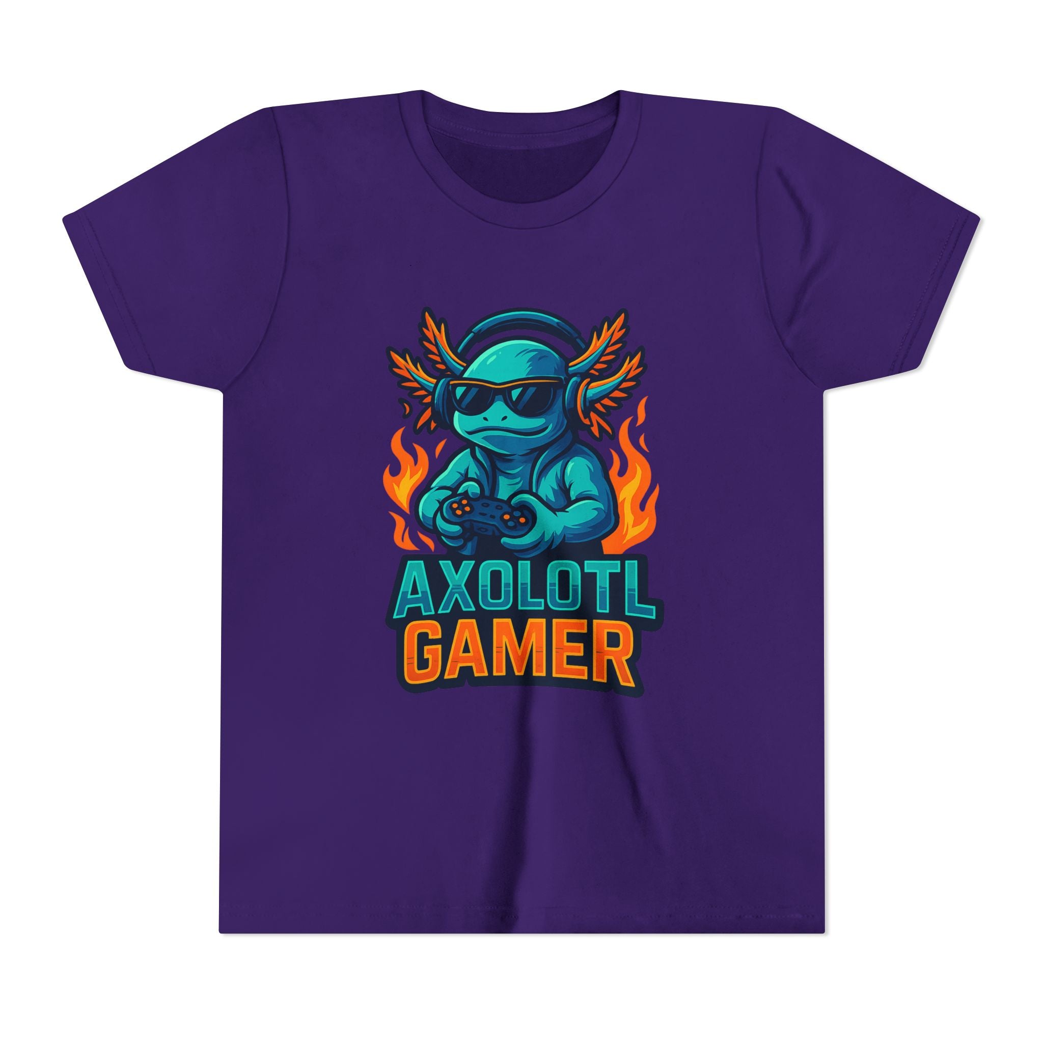 Axolotl Gamer Youth Tee — Cool Gaming Axolotl Graphic Shirt