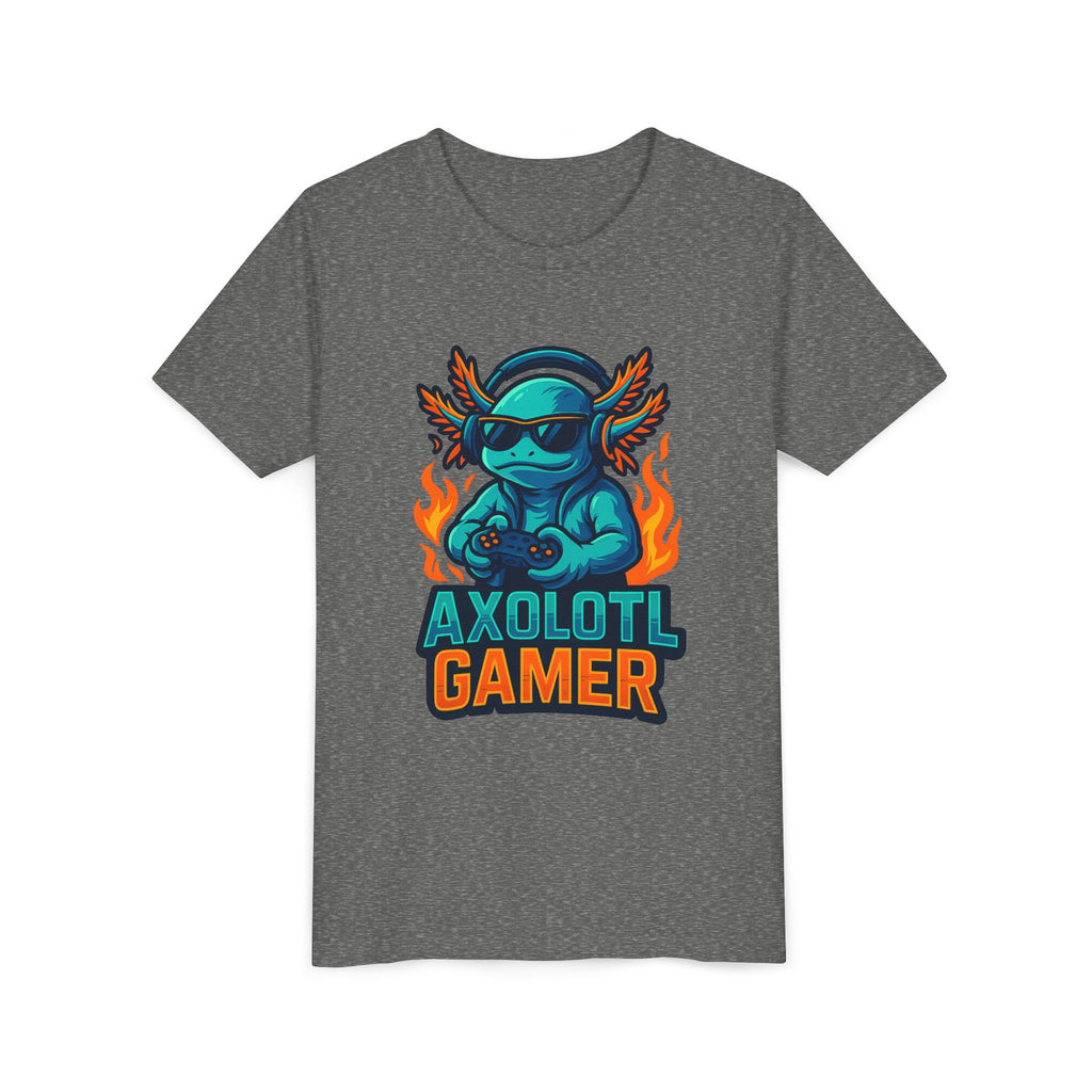 Axolotl Gamer Youth Tee — Cool Gaming Axolotl Graphic Shirt