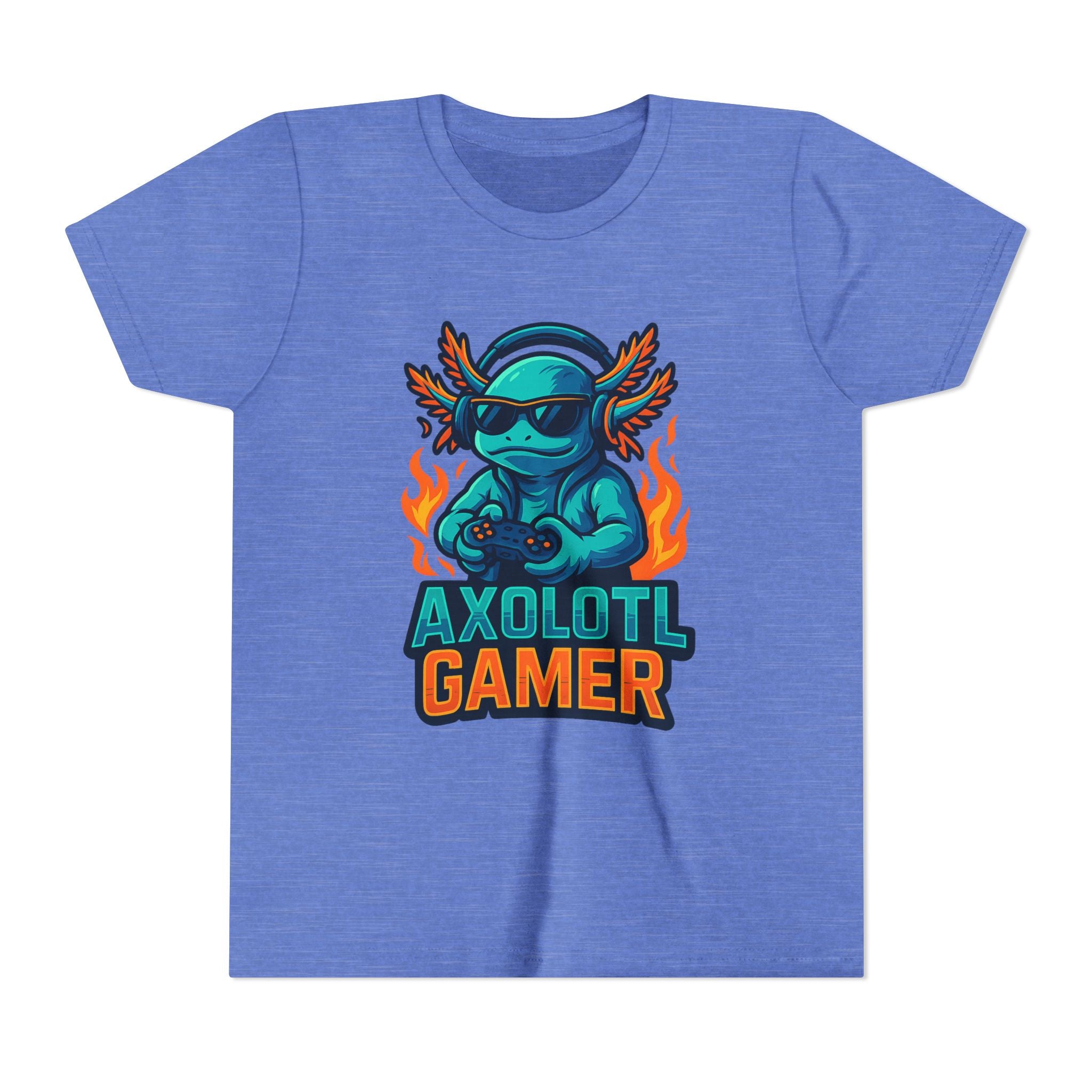 Axolotl Gamer Youth Tee — Cool Gaming Axolotl Graphic Shirt