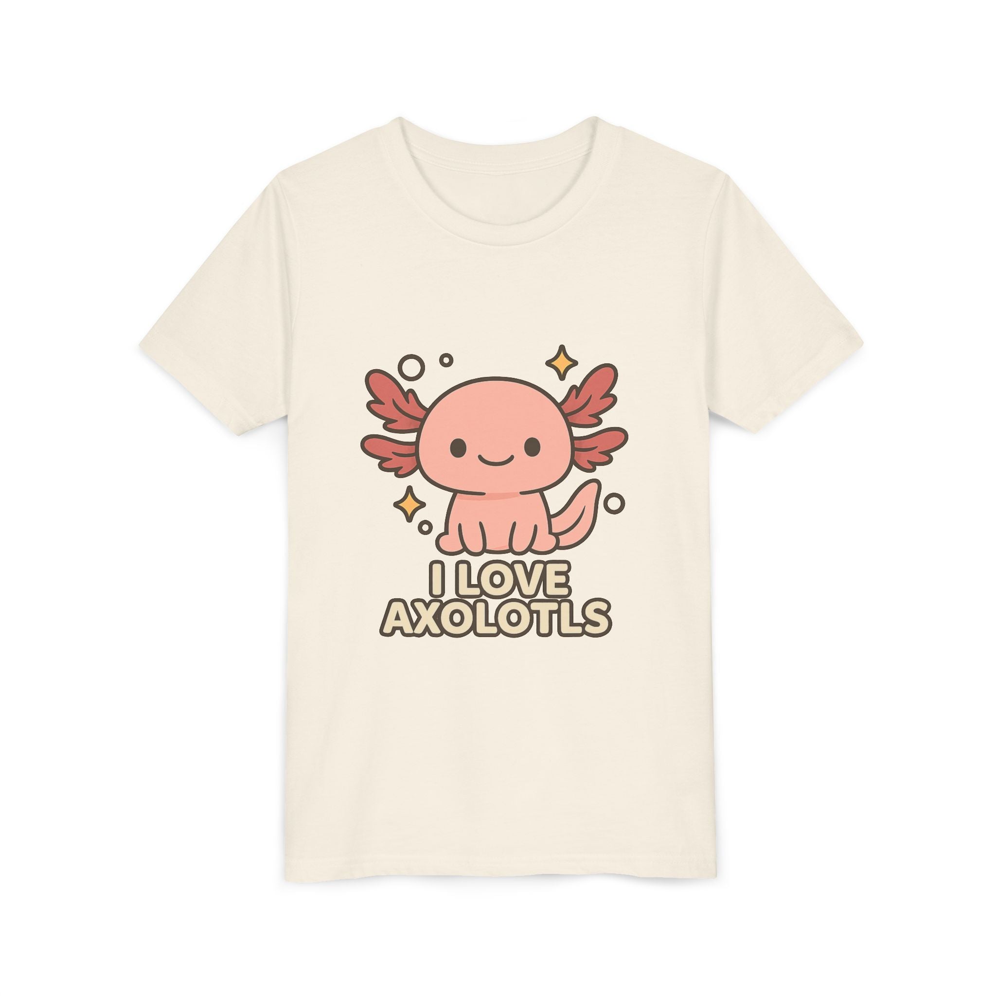 Youth Tee - Cute "I Love Axolotls" Kids Shirt
