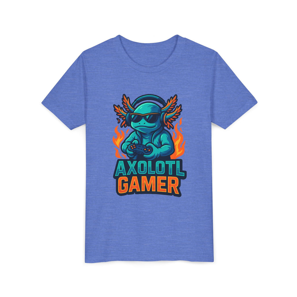 Axolotl Gamer Youth Tee — Cool Gaming Axolotl Graphic Shirt