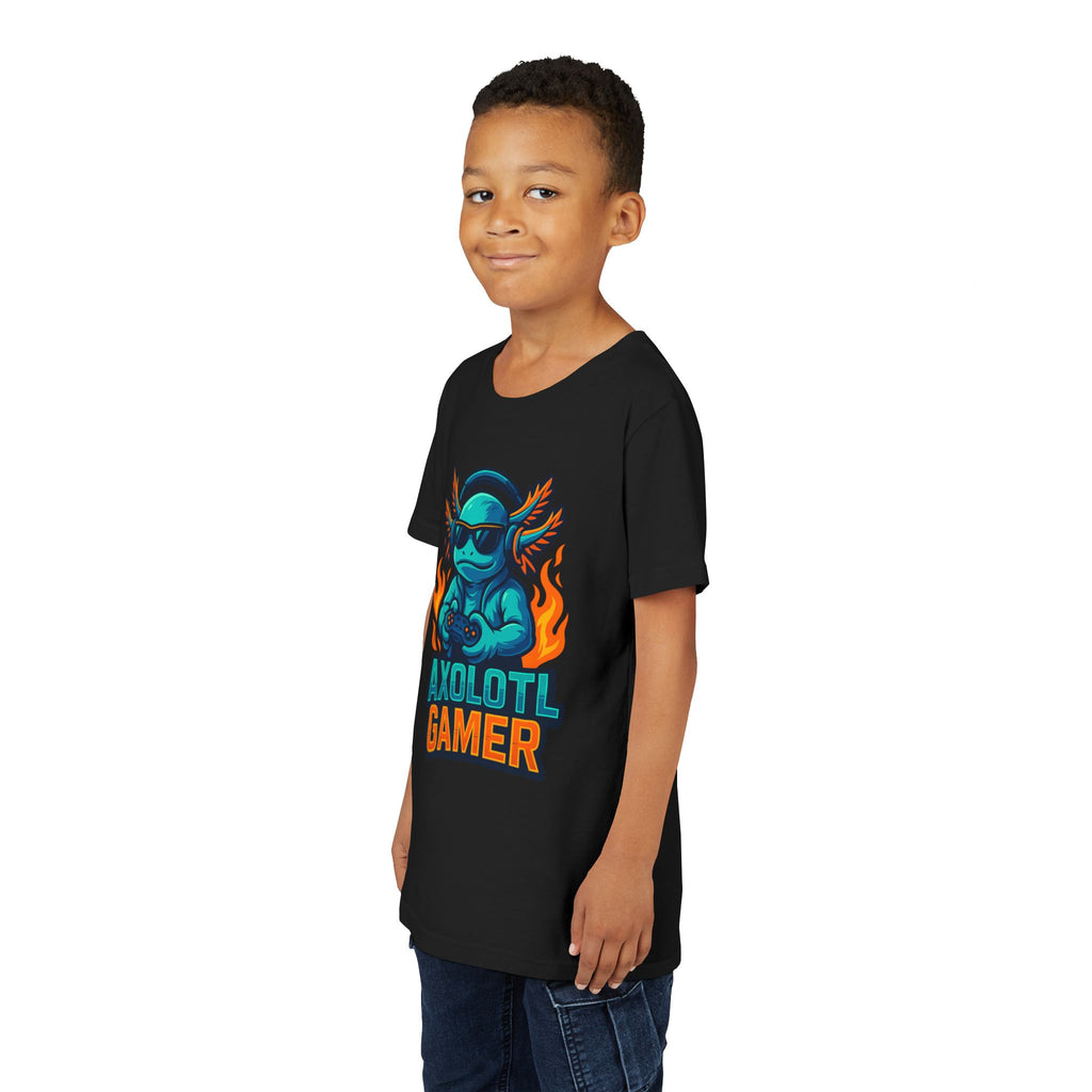 Axolotl Gamer Youth Tee — Cool Gaming Axolotl Graphic Shirt