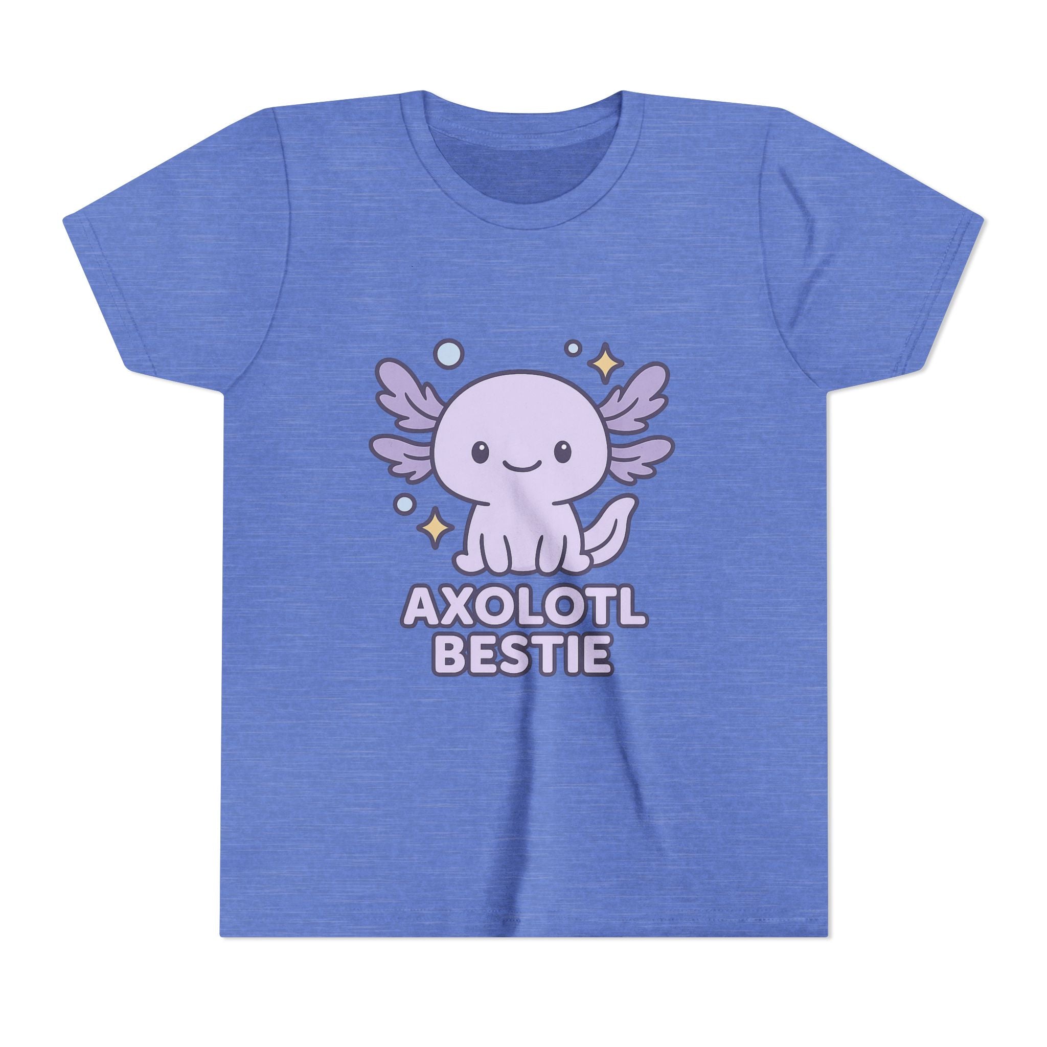 Axolotl Bestie Youth Tee — Cute Purple Axolotl Kids Shirt