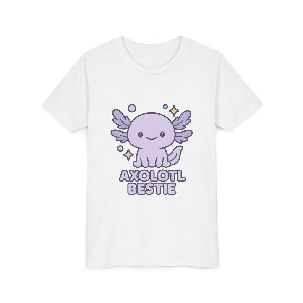 Axolotl Bestie Youth Tee — Cute Purple Axolotl Kids Shirt