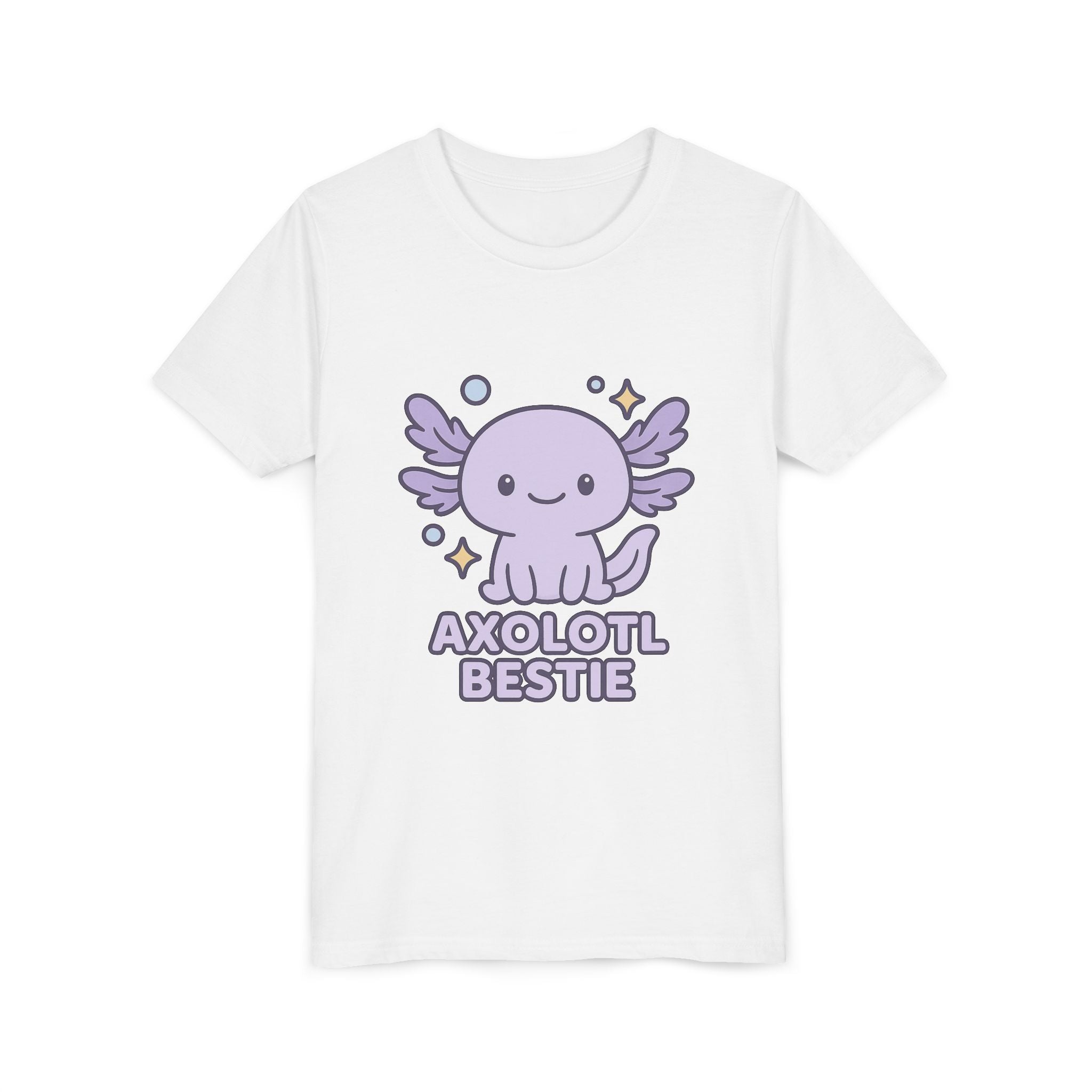 Axolotl Bestie Youth Tee — Cute Purple Axolotl Kids Shirt