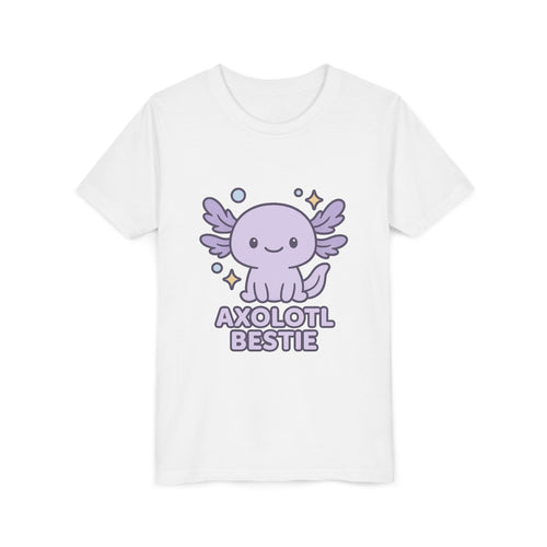 Axolotl Bestie Youth Tee — Cute Purple Axolotl Kids Shirt
