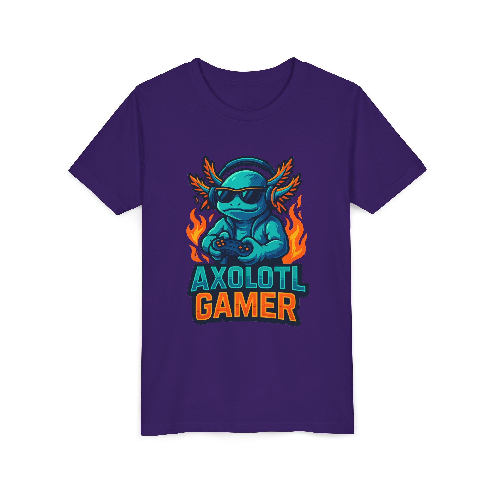 Axolotl Gamer Youth Tee — Cool Gaming Axolotl Graphic Shirt