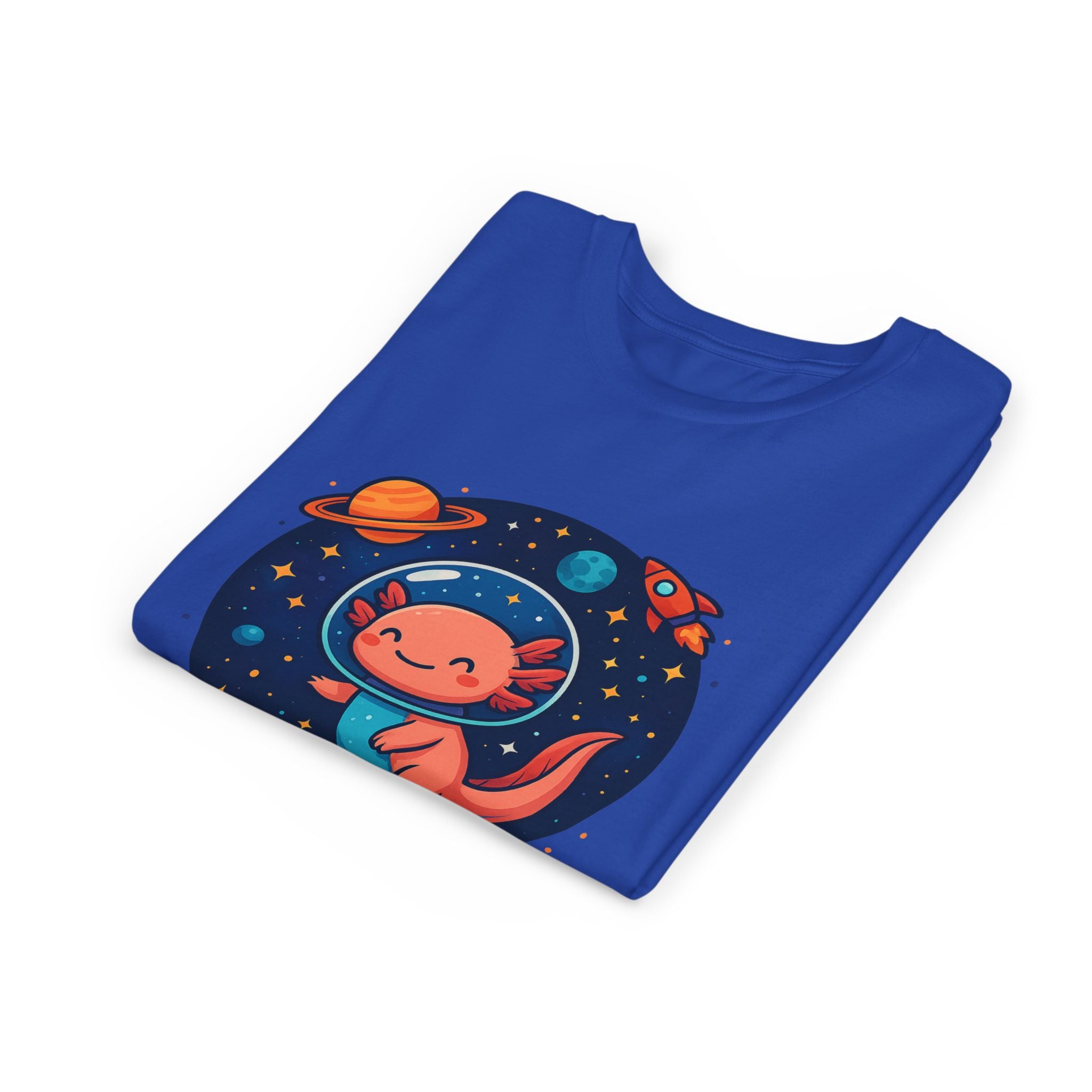 Kids Space Cat T‑Shirt – Cute Astronaut Fox in Space Graphic Youth Tee