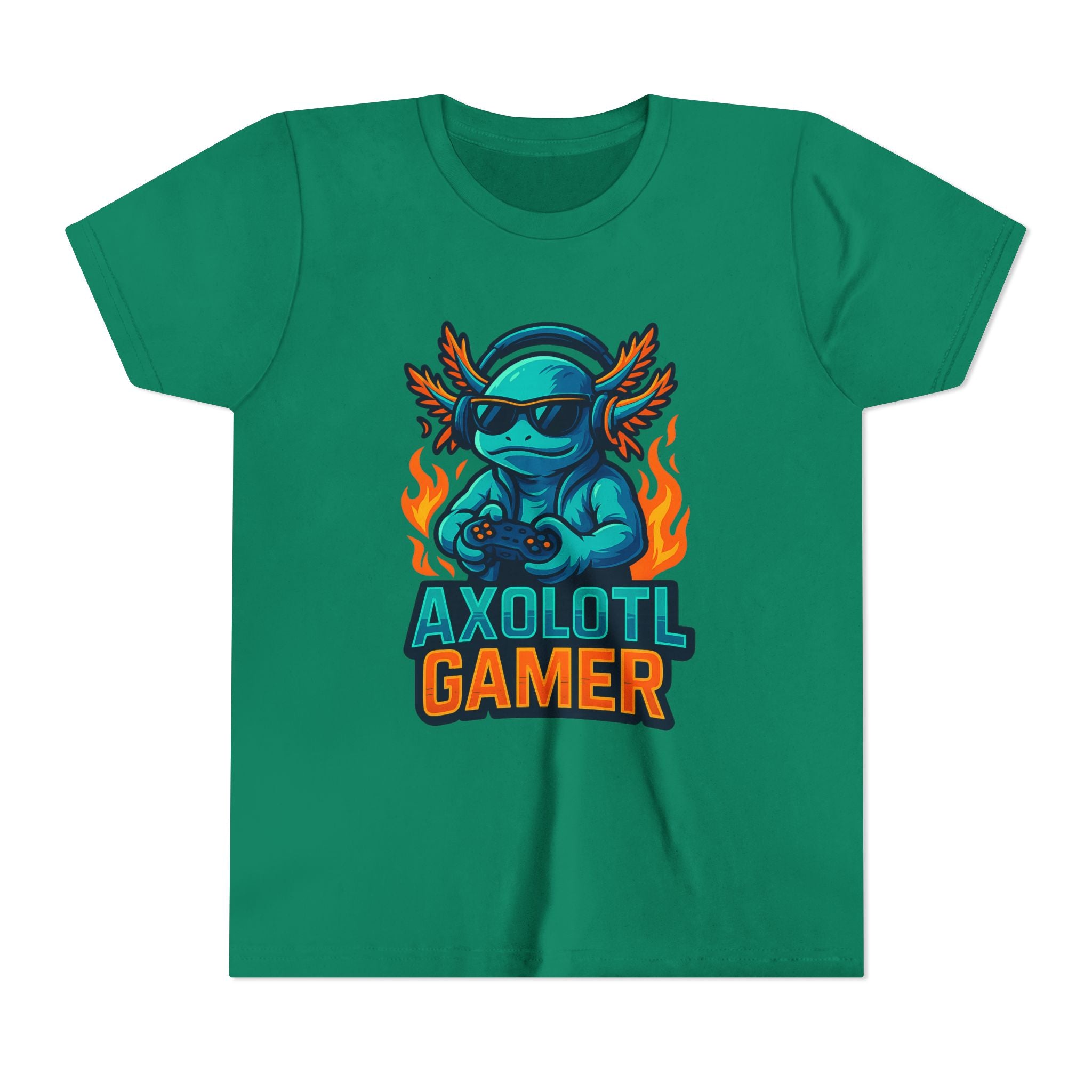 Axolotl Gamer Youth Tee — Cool Gaming Axolotl Graphic Shirt