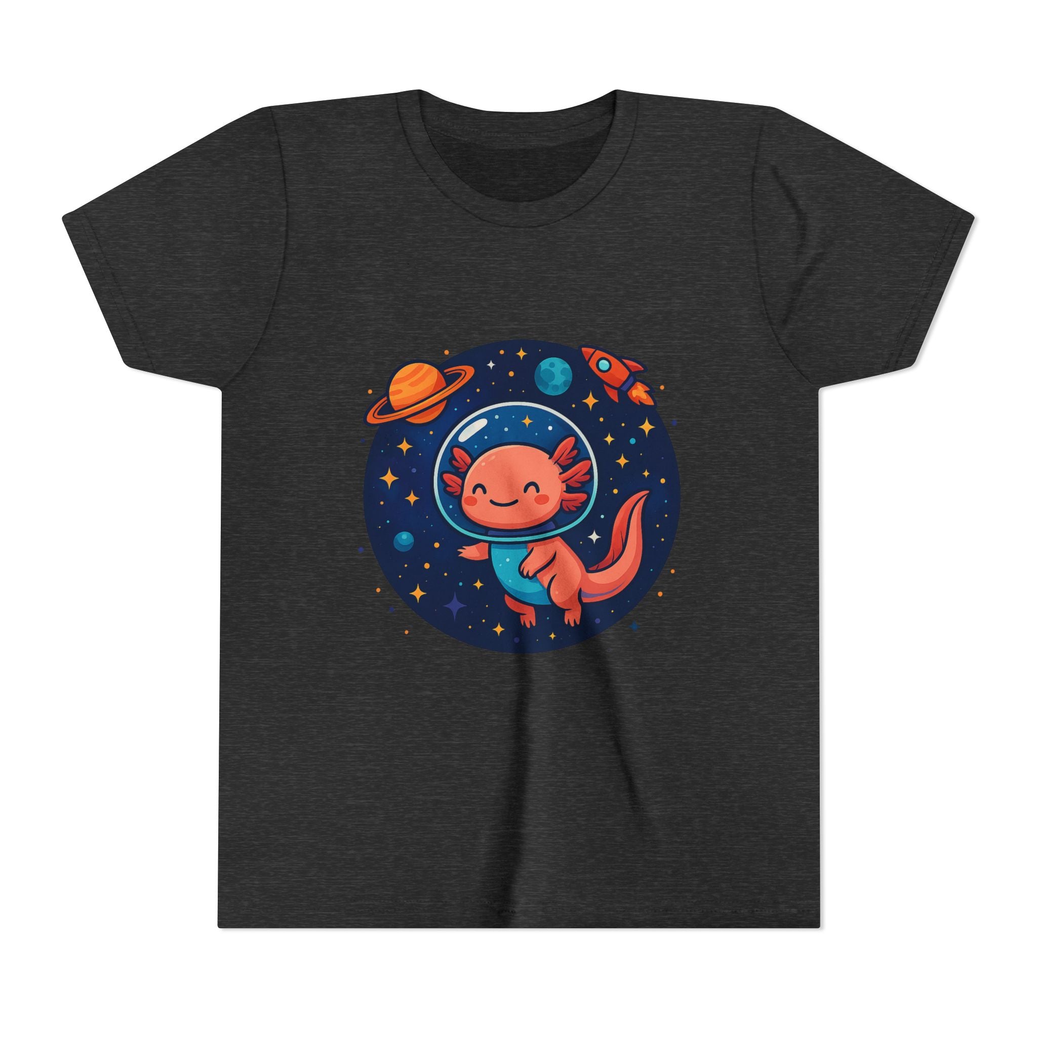 Kids Space Cat T‑Shirt – Cute Astronaut Fox in Space Graphic Youth Tee