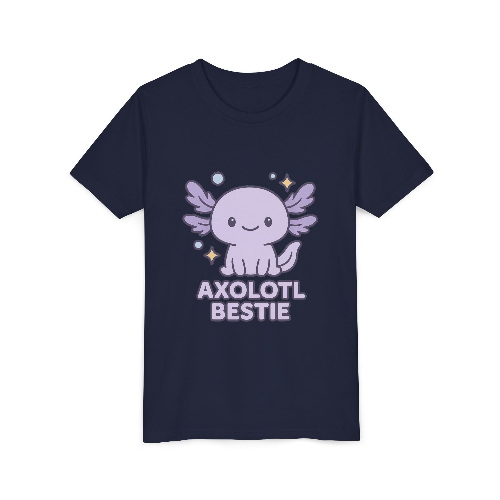 Axolotl Bestie Youth Tee — Cute Purple Axolotl Kids Shirt