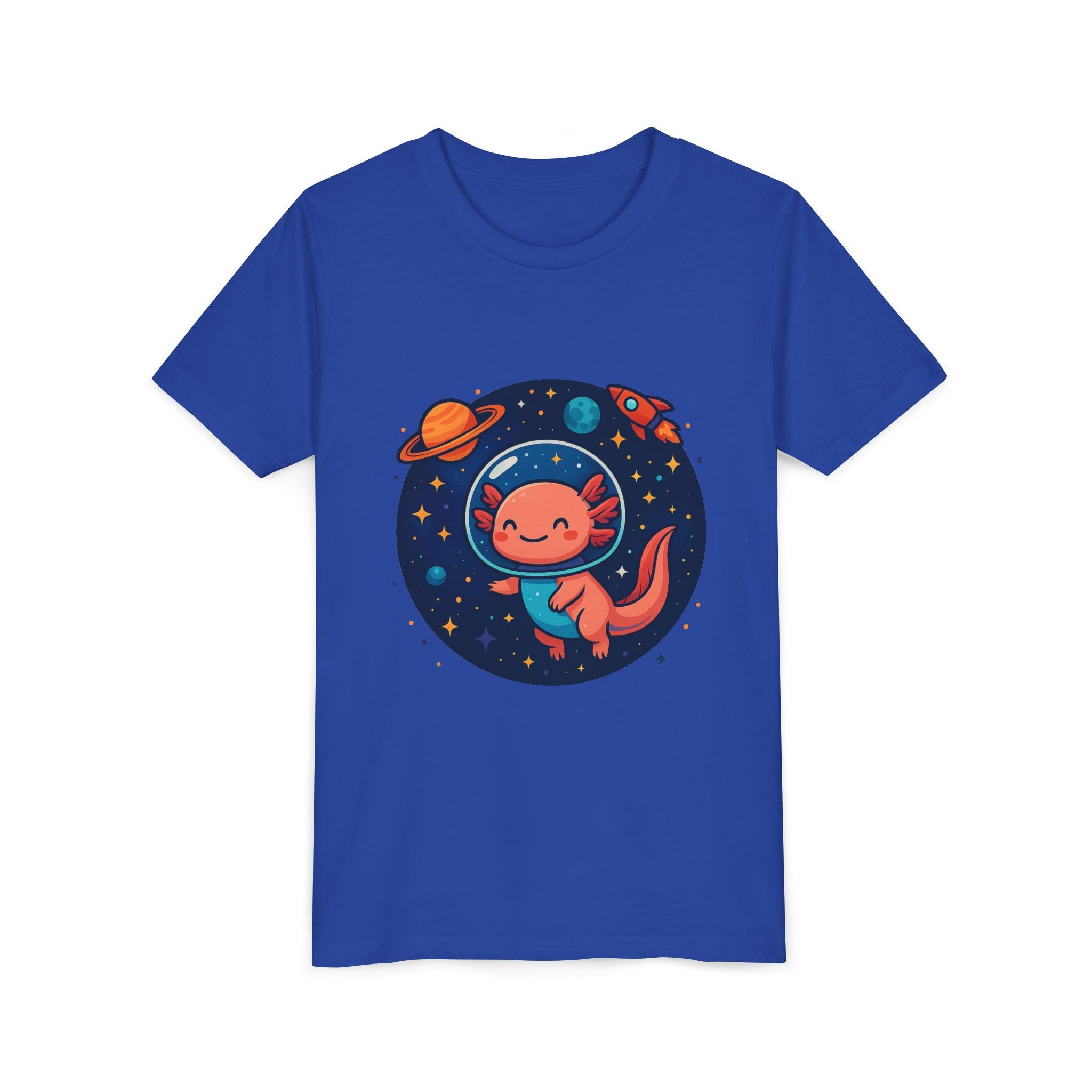 Kids Space Cat T‑Shirt – Cute Astronaut Fox in Space Graphic Youth Tee