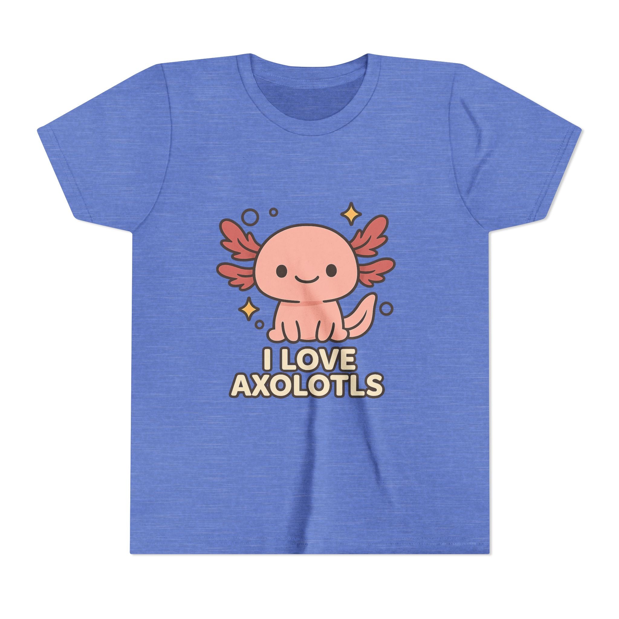 Youth Tee - Cute "I Love Axolotls" Kids Shirt