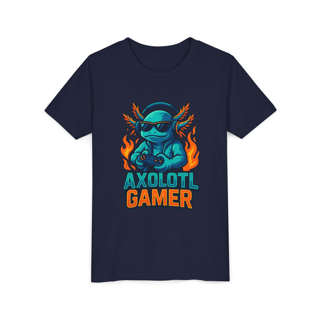 Axolotl Gamer Youth Tee — Cool Gaming Axolotl Graphic Shirt